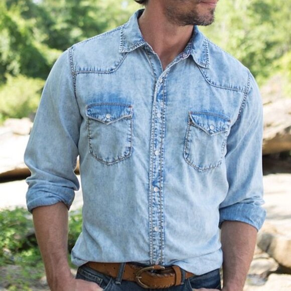 Ryan Michael Men's heavy Shirt N1022e - Picture 1 of 6